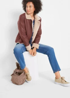 New Chaqueta de piel sintética, con forro Mujer Chaquetas Y Abrigos