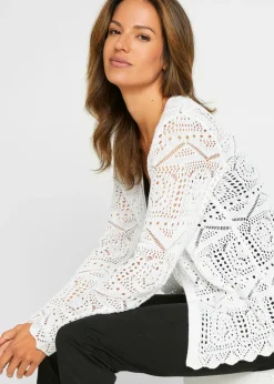 Outlet Chaqueta de punto ajour Mujer Jerséis|Novedades