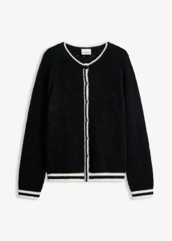 Chaqueta de punto ajour con hilo suave Mujer Jerséis|Novedades