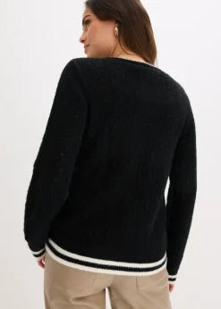 Chaqueta de punto ajour con hilo suave Mujer Jerséis|Novedades