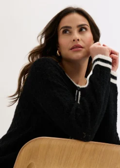 Chaqueta de punto ajour con hilo suave Mujer Jerséis|Novedades
