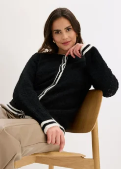 Chaqueta de punto ajour con hilo suave Mujer Jerséis|Novedades