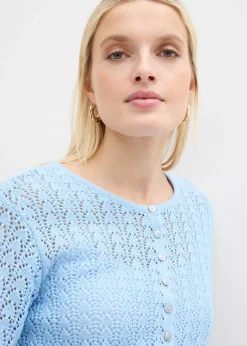 Best Chaqueta de punto ajour de algodón puro Mujer Jerséis|Novedades
