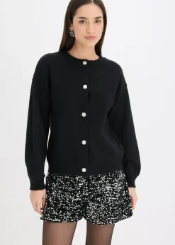 Online Chaqueta de punto con botones decorativos Mujer Jerséis|Ropa De Punto