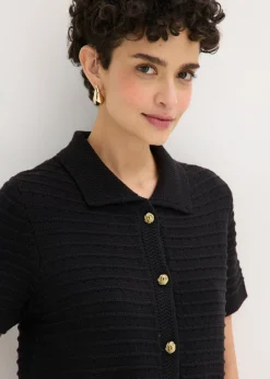 Online Chaqueta de punto con botones decorativos Mujer Jerséis|Ropa De Punto