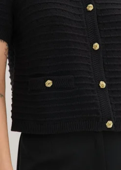 Online Chaqueta de punto con botones decorativos Mujer Jerséis|Ropa De Punto