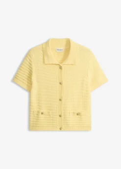 Chaqueta de punto con botones decorativos Mujer Jerséis|Ropa De Punto