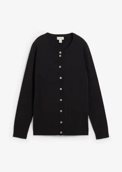 Online Chaqueta de punto con cuello redondo Mujer Básicos|Jerséis