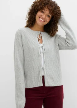 Chaqueta de punto con detalle de lazo Mujer Jerséis|Ropa De Punto