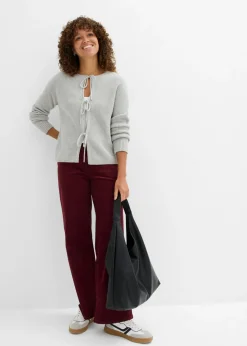 Chaqueta de punto con detalle de lazo Mujer Jerséis|Ropa De Punto