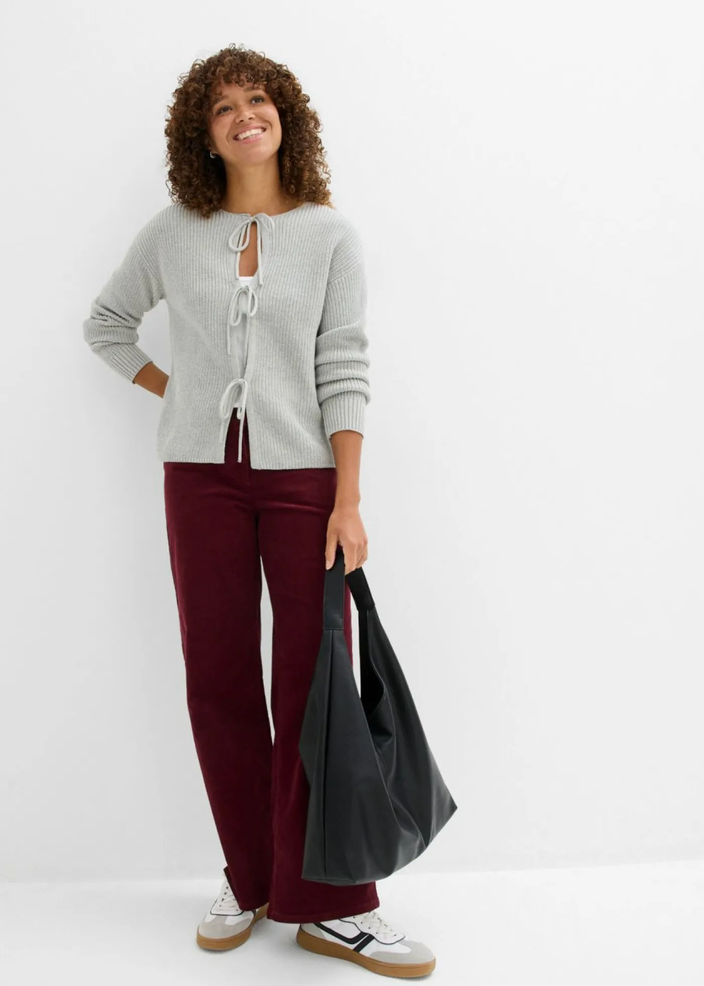 Chaqueta de punto con detalle de lazo Mujer Jerséis|Ropa De Punto