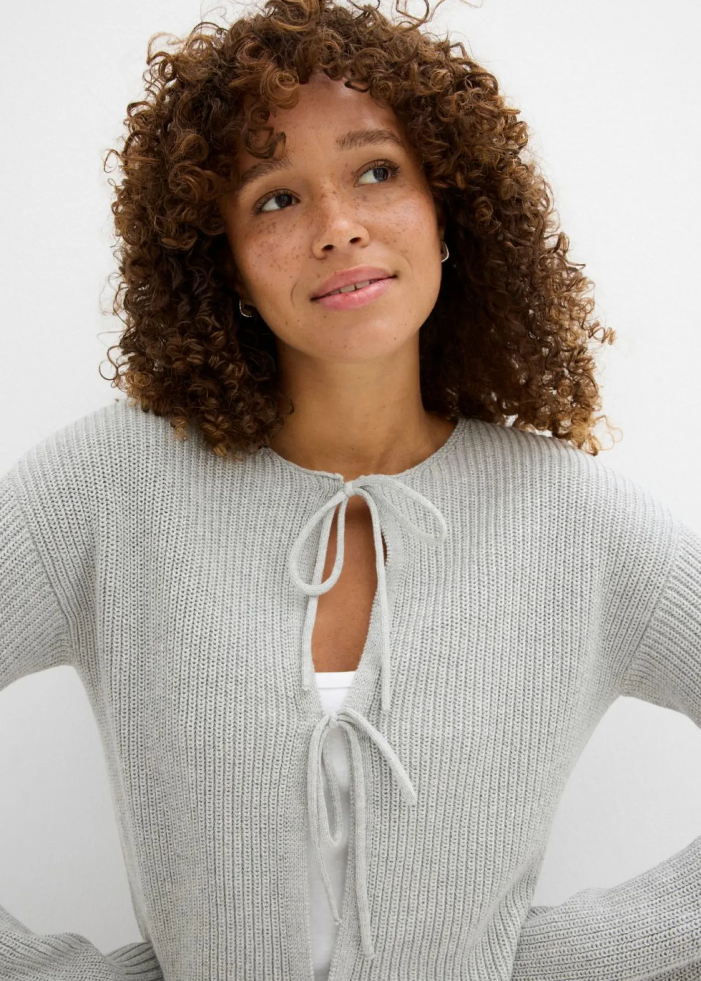 Chaqueta de punto con detalle de lazo Mujer Jerséis|Ropa De Punto