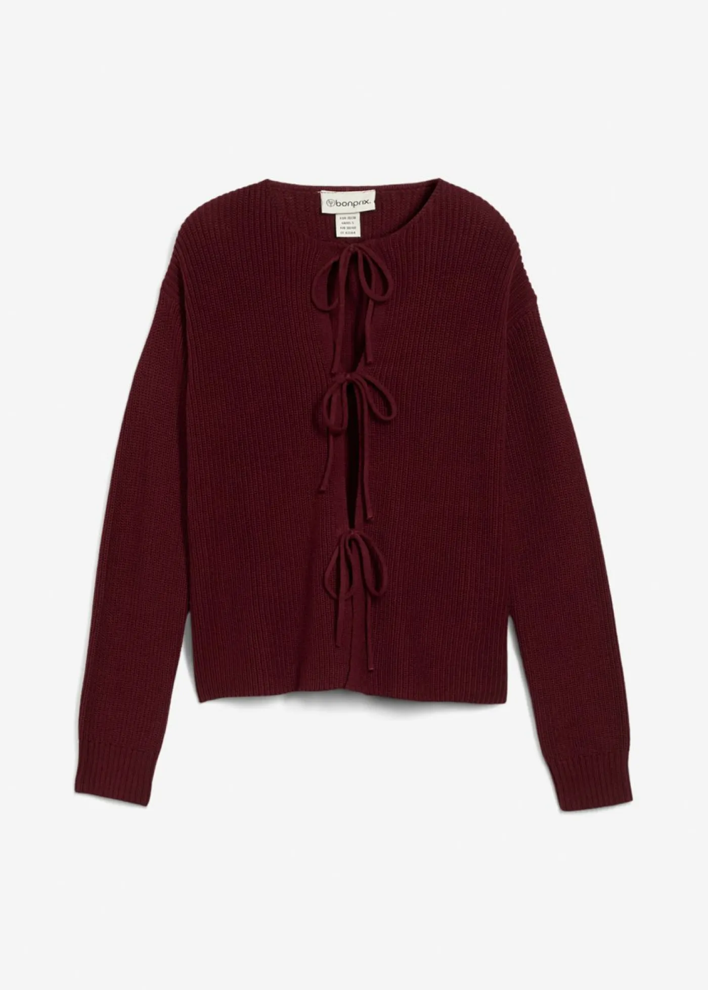 Chaqueta de punto con detalle de lazo Mujer Jerséis|Ropa De Punto