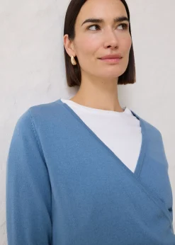 Online Chaqueta de punto con diseño cruzado Mujer Premium|Jerséis