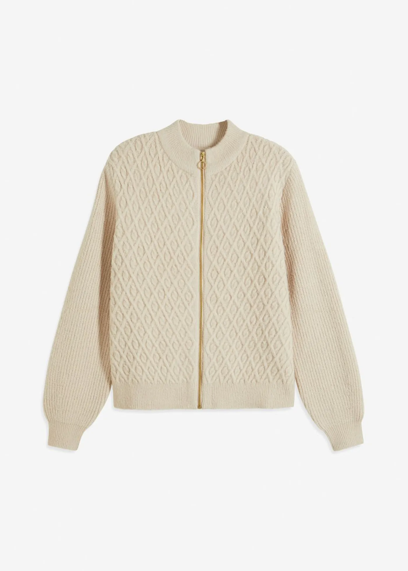 Sale Chaqueta de punto con patrón trenzado Mujer Jerséis|Ropa De Punto