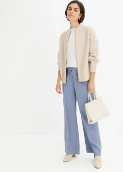 Sale Chaqueta de punto con patrón trenzado Mujer Jerséis|Ropa De Punto