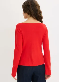 Chaqueta de punto con peplum y botones decorativos Mujer Jerséis|Ropa De Punto