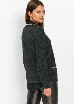 Sale Chaqueta de punto con perlas Mujer Jerséis|Ropa De Punto