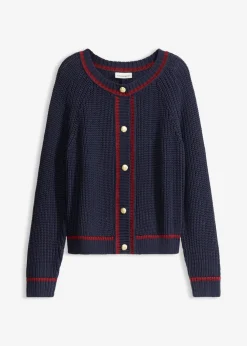 Clearance Chaqueta de punto con rayas en contraste Mujer Jerséis|Ropa De Punto