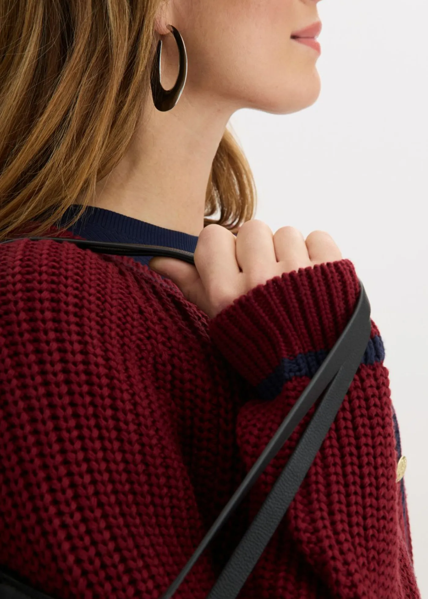 Sale Chaqueta de punto con rayas en contraste Mujer Jerséis|Ropa De Punto