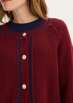 Sale Chaqueta de punto con rayas en contraste Mujer Jerséis|Ropa De Punto
