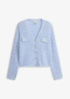 Online Chaqueta de punto de bouclé Mujer Jerséis|Novedades