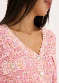 Chaqueta de punto de bouclé Mujer Jerséis|Novedades