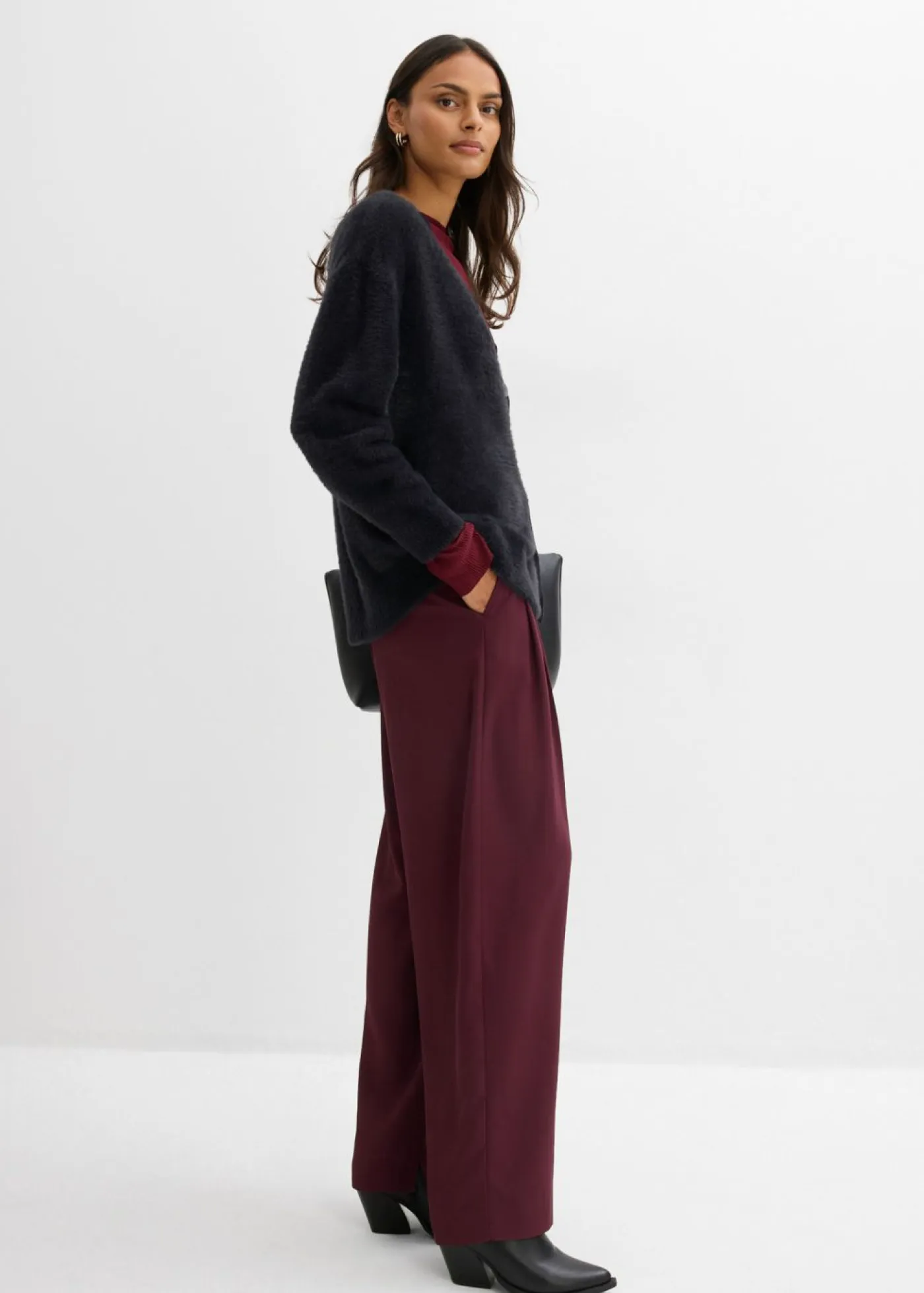 Online Chaqueta de punto de mezcla de viscosa Mujer Esenciales|Jerséis
