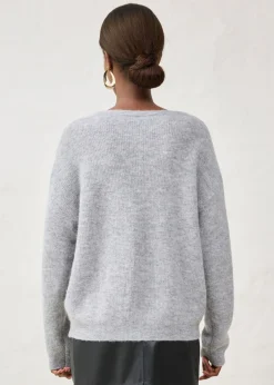 Clearance Chaqueta de punto de mezcla de alpaca Mujer Premium|Jerséis