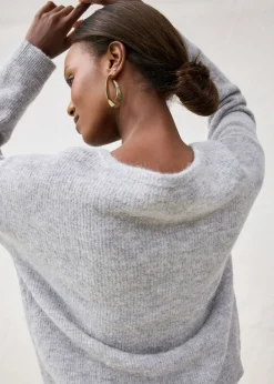 Clearance Chaqueta de punto de mezcla de alpaca Mujer Premium|Jerséis