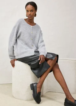Clearance Chaqueta de punto de mezcla de alpaca Mujer Premium|Jerséis