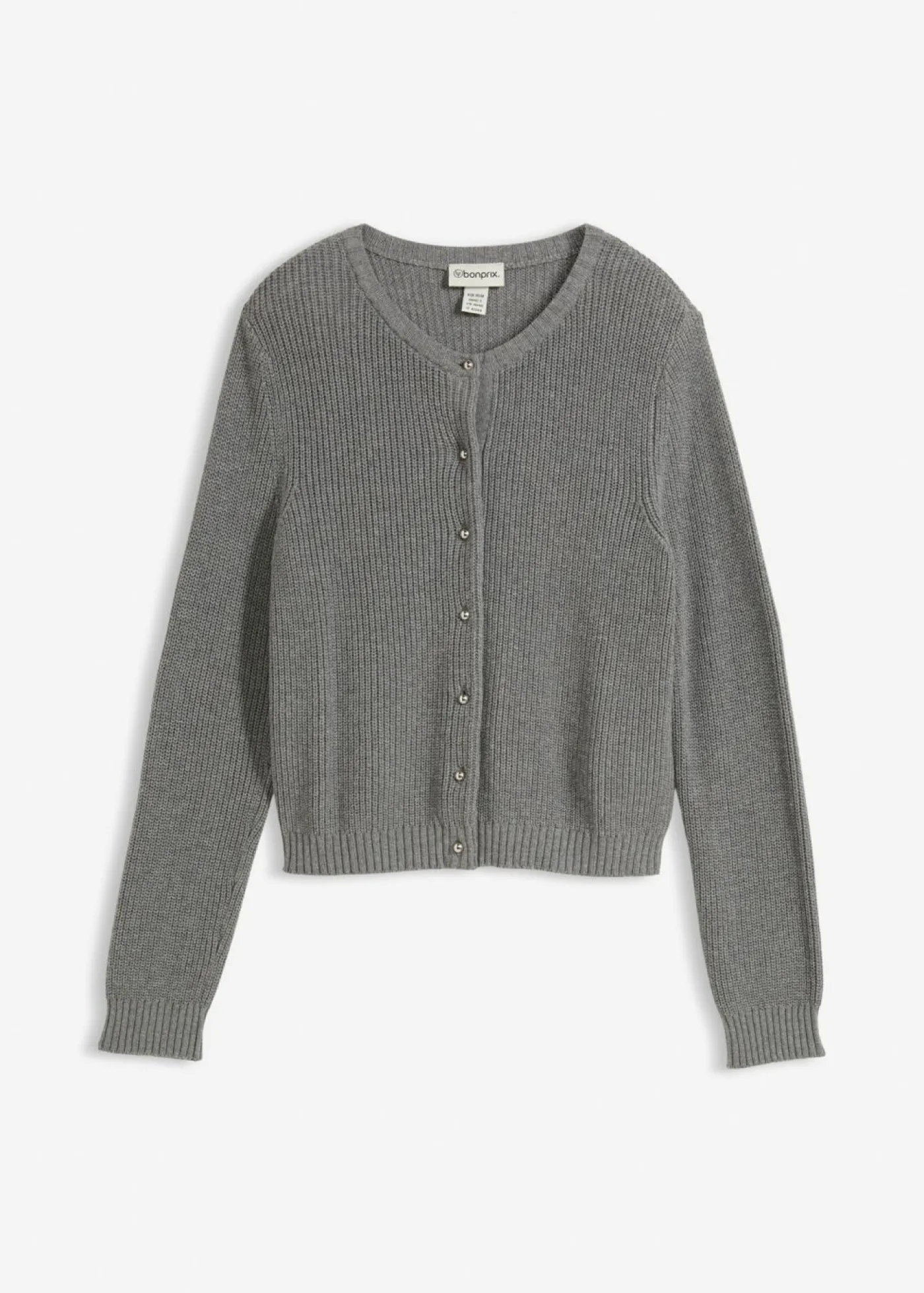 Chaqueta de punto de mezcla de lana con botones decorativos Mujer Esenciales|Jerséis