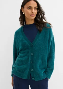 Chaqueta de punto de mezcla de viscosa Mujer Esenciales|Jerséis