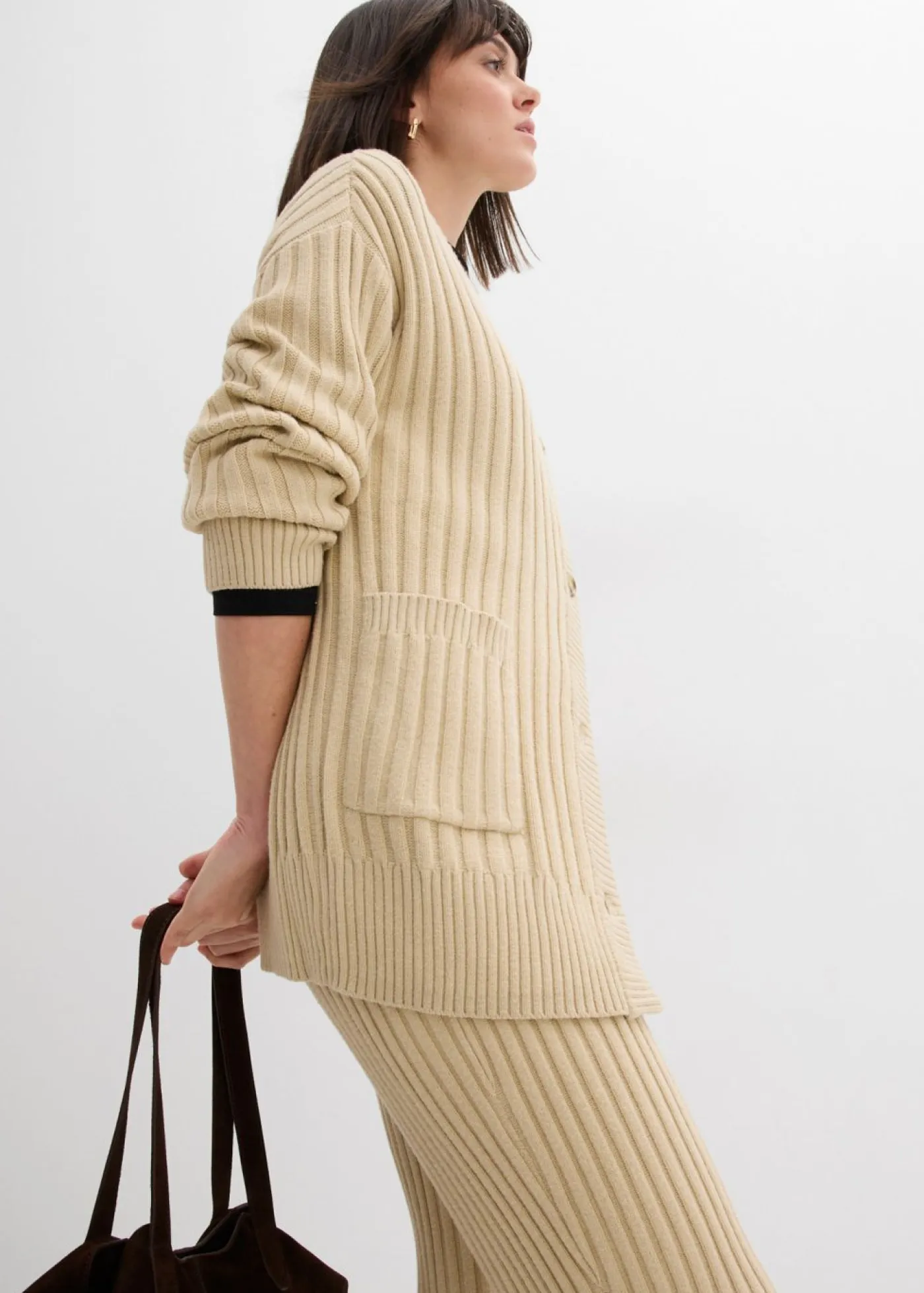 Chaqueta de punto de mezcla de viscosa suave Mujer Jerséis|Ropa De Punto