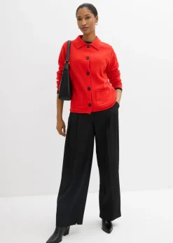 Online Chaqueta de punto de mezcla de viscosa Mujer Esenciales|Jerséis