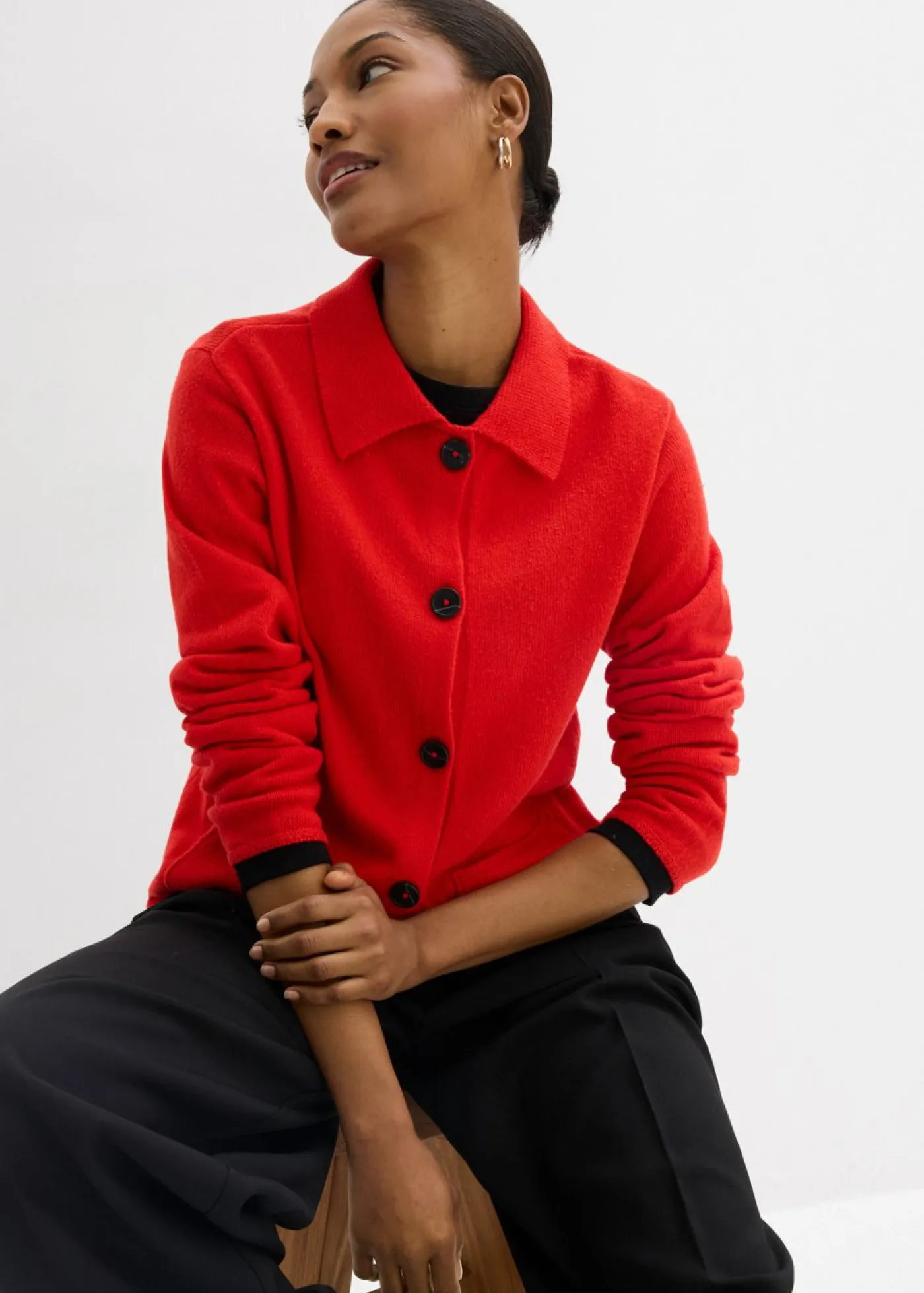 Online Chaqueta de punto de mezcla de viscosa Mujer Esenciales|Jerséis