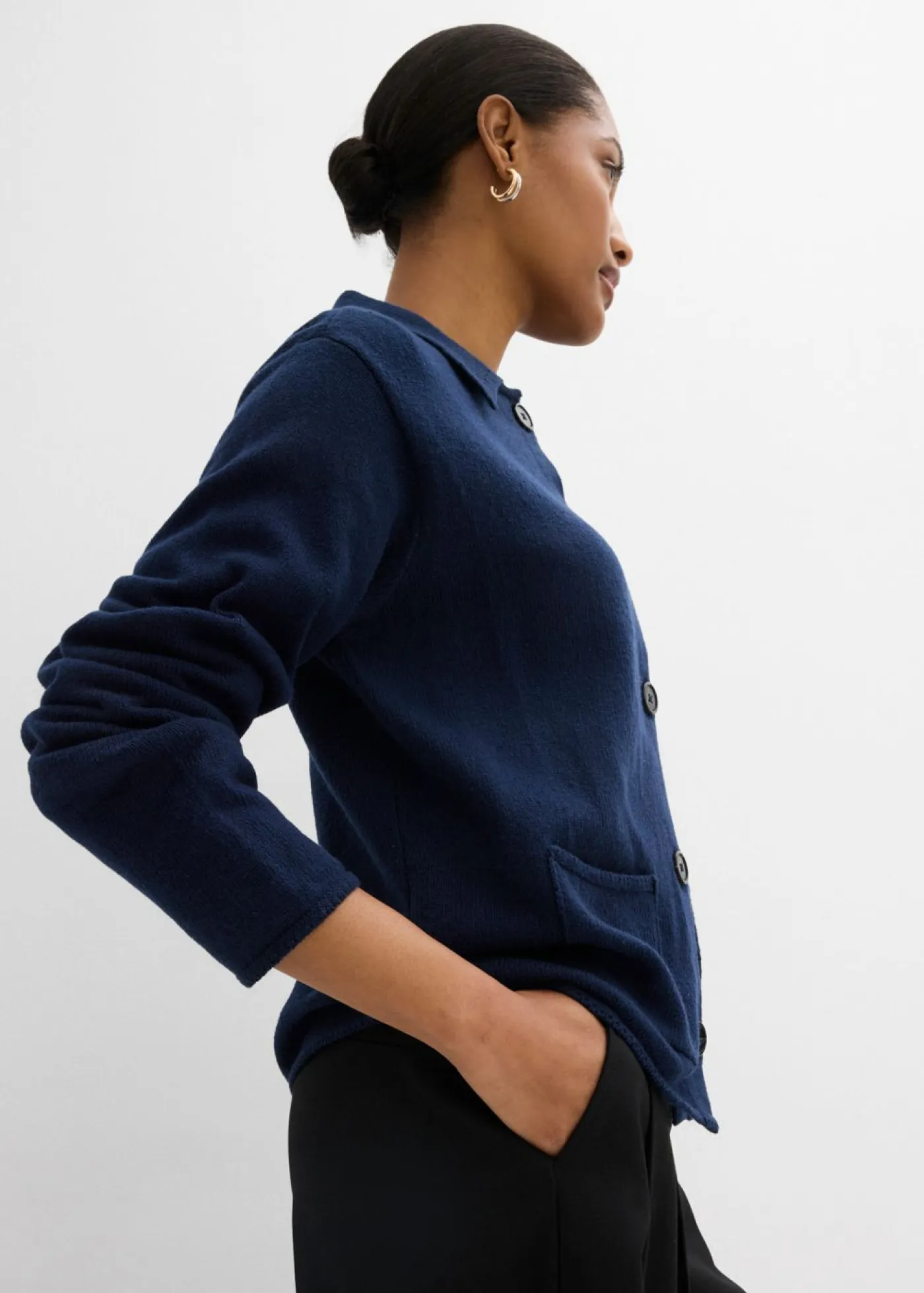 Online Chaqueta de punto de mezcla de viscosa Mujer Esenciales|Jerséis