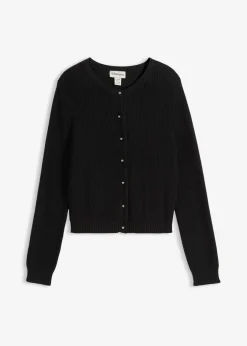 Hot Chaqueta de punto de mezcla de lana con botones decorativos Mujer Esenciales|Jerséis