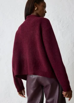 Online Chaqueta de punto de mezcla de alpaca Mujer Premium|Jerséis