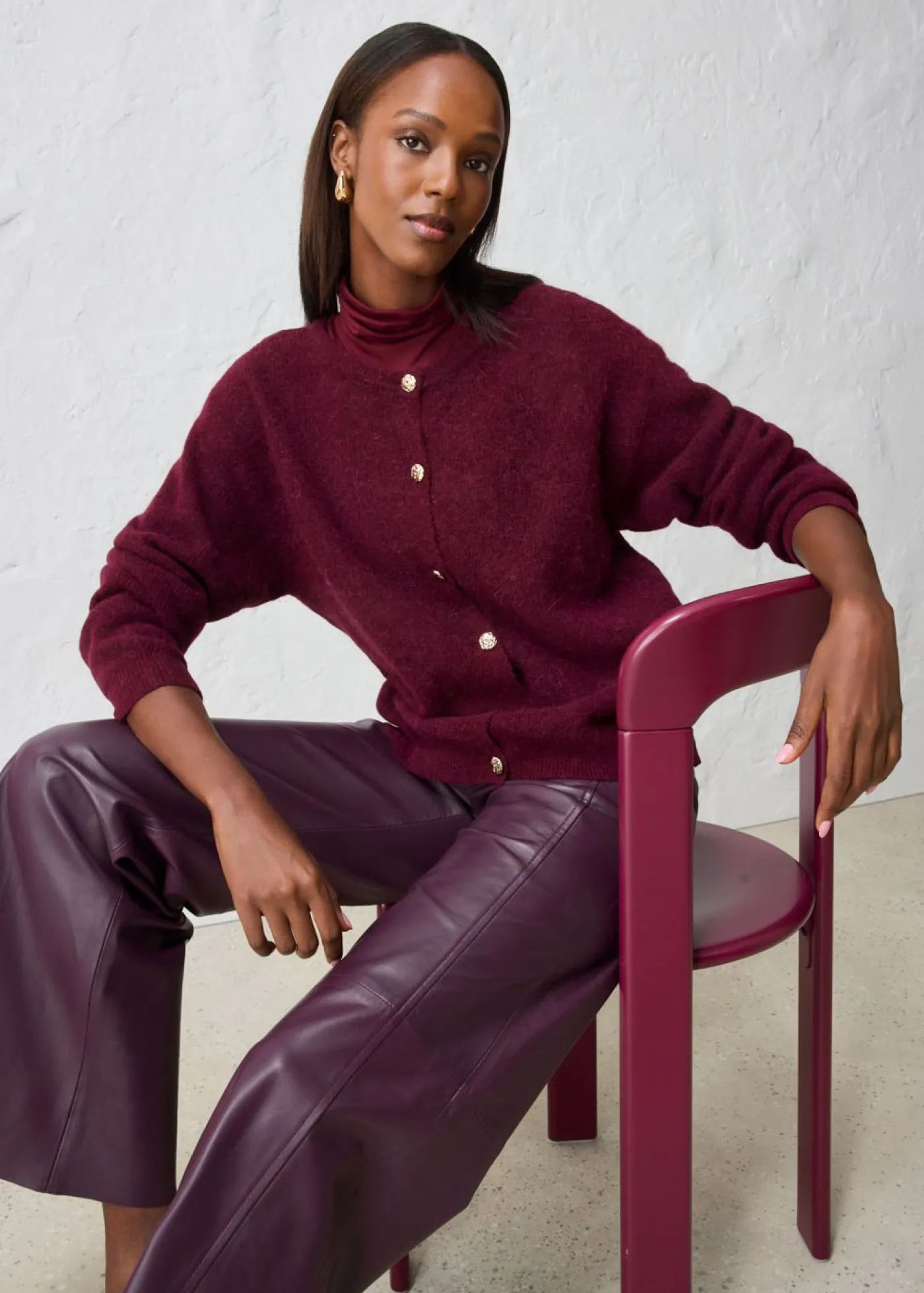Online Chaqueta de punto de mezcla de alpaca Mujer Premium|Jerséis