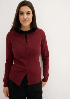 New Chaqueta de punto fino con algodón reciclado Mujer Básicos|Jerséis