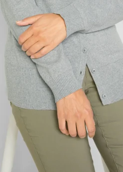 Outlet Chaqueta de punto fino con algodón reciclado Mujer Básicos|Jerséis