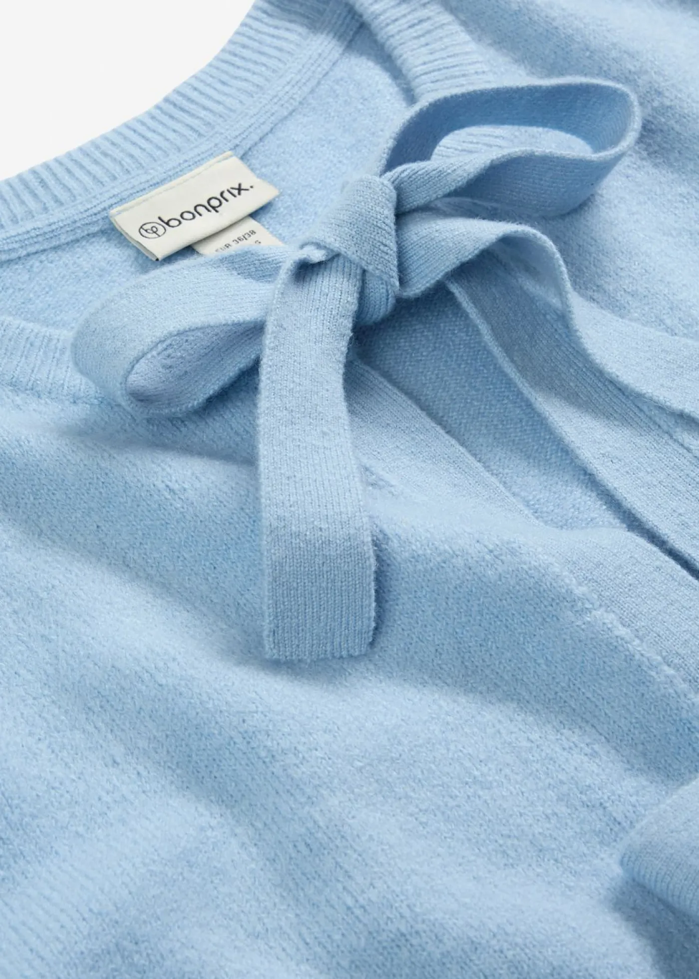 Sale Chaqueta de punto fino con lazo Mujer Jerséis|Novedades