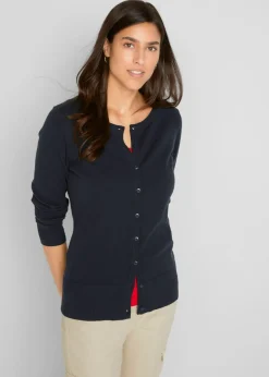 Best Chaqueta de punto fino con algodón reciclado Mujer Básicos|Jerséis