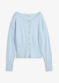New Chaqueta de punto fino con cuello redondo Mujer Jerséis|Novedades