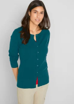 Sale Chaqueta de punto fino con algodón reciclado Mujer Básicos|Jerséis