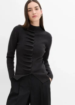 New Chaqueta de punto fino de mezcla de viscosa suave Mujer Esenciales|Jerséis