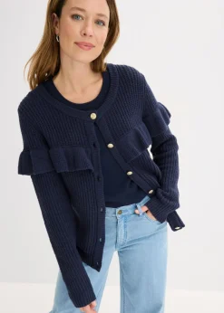 Discount Chaqueta de punto fino de mezcla de algodón Mujer Jerséis|Ropa De Punto
