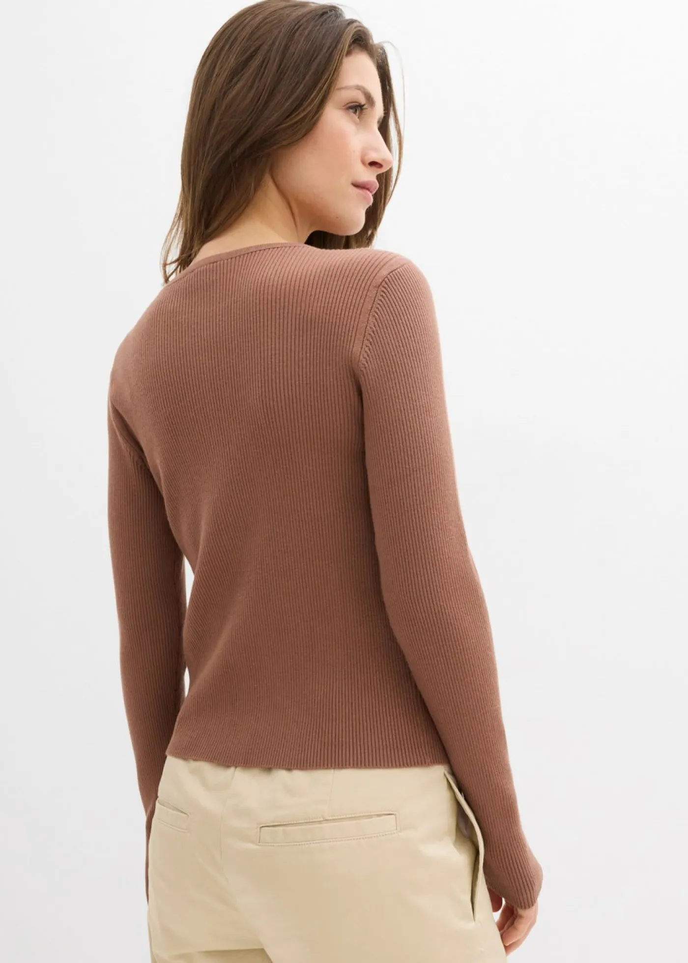 Outlet Chaqueta de punto fino de mezcla de viscosa suave Mujer Jerséis|Novedades