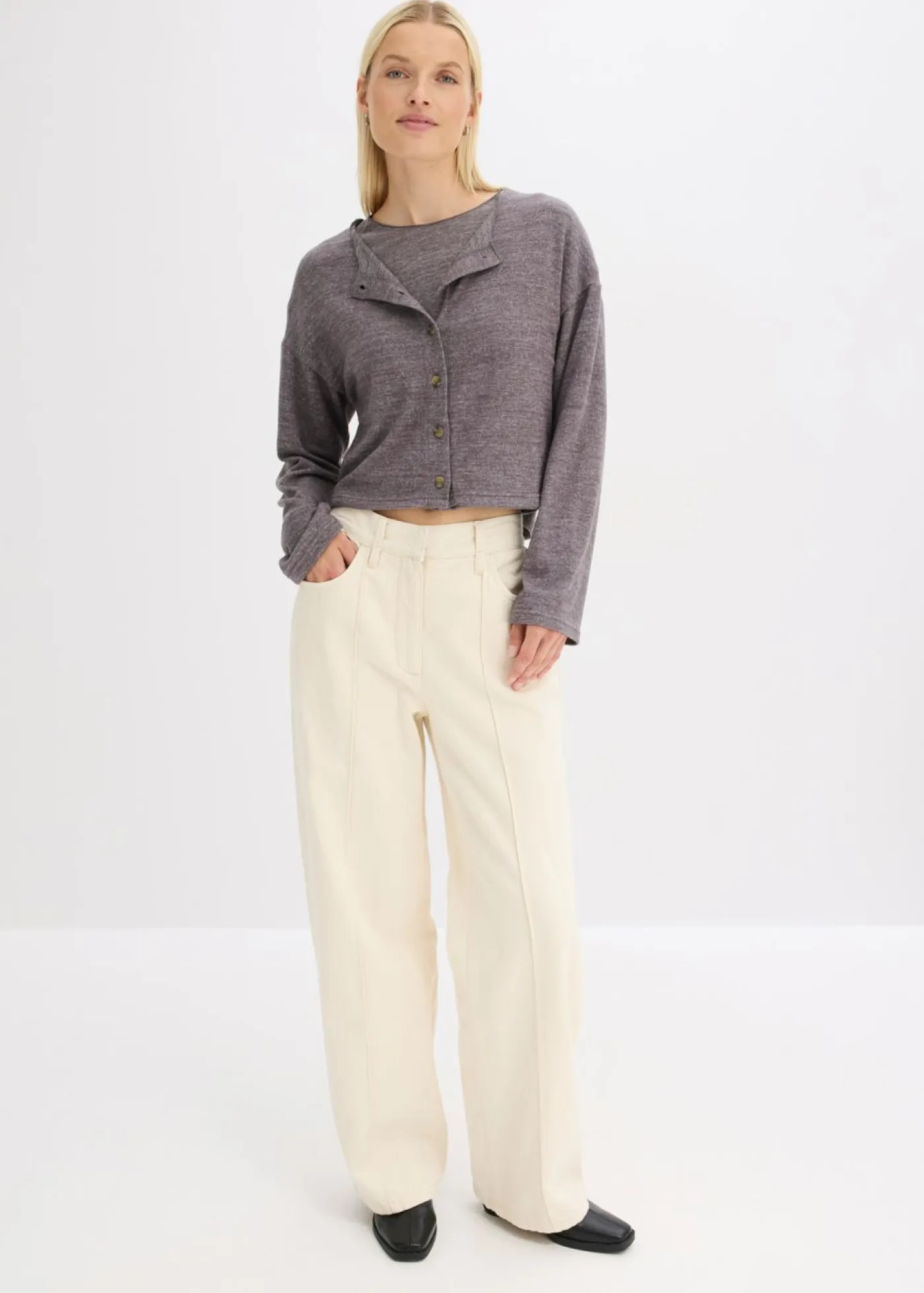 Sale Chaqueta de punto fino de canalé Mujer Jerséis|Ropa De Punto